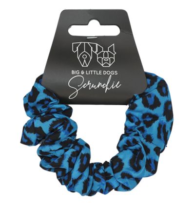 Scrunchie Blue Leopard