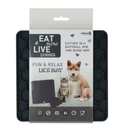 Lick Mat Eat Slow Live Longer Fun & Relax Elephant Grey